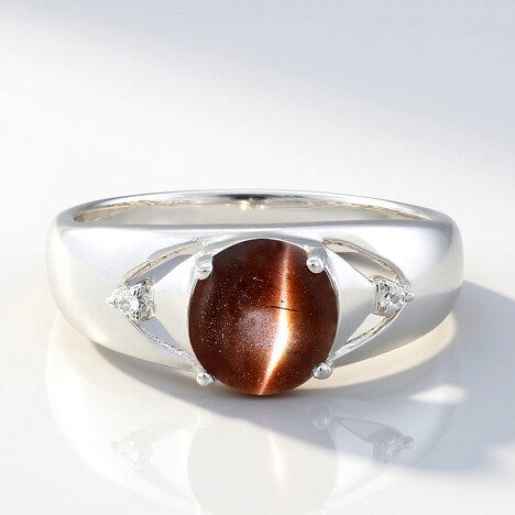 Anello in argento con Scapolite Occhio di Gatto