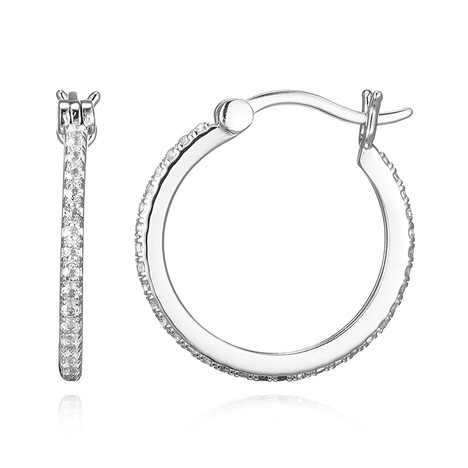 Weißer Topas-Silberohrringe