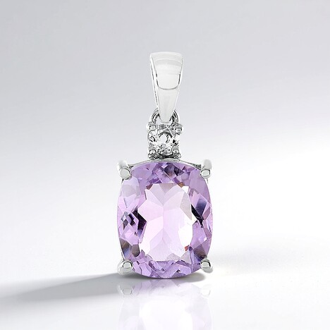 Ciondolo in argento con Ametista Rose de France