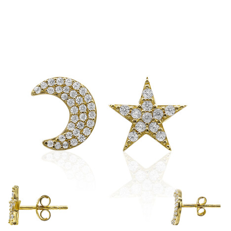 Zirkon-Silberohrringe