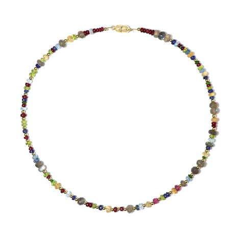 Edelstein-Silberhalskette