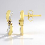 Orecchini in argento con Diamante Cioccolato I2