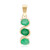 Gouden hanger met Zambia-smaragdstenen