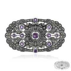 Amethyst-Silberbrosche (Annette classic)