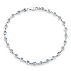 Brasilianischer Aquamarin-Silberarmband