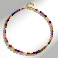 Fancy Sapphire Silver Necklace