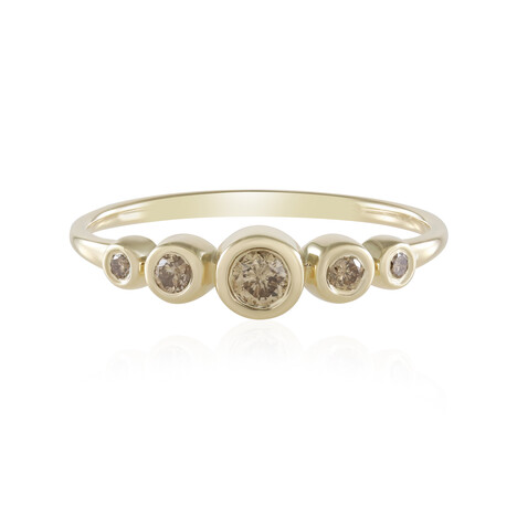 9K I3 Champagne Diamond Gold Ring (de Melo Gold)