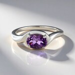 Anello in argento con Quarzo Azur