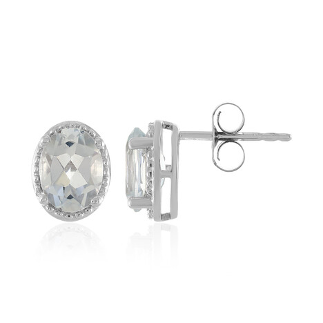 Boucles d'oreilles en argent et Topaze blanche