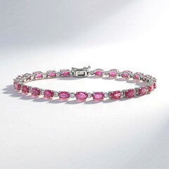 Bracciale in oro con Zaffiro Rosa