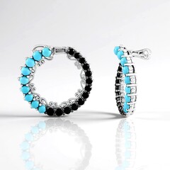 Orecchini in argento con Turchese Sleeping Beauty