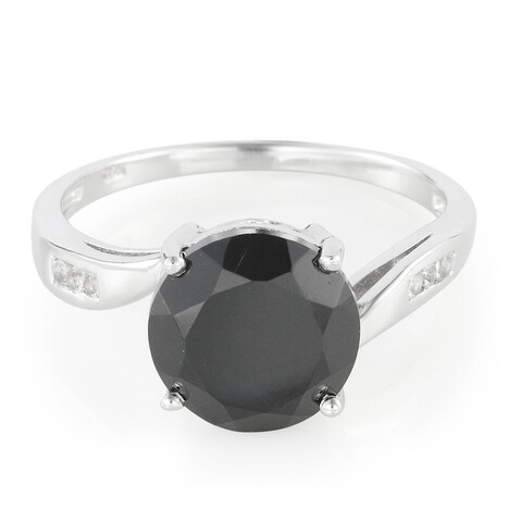 Schwarzer Onyx-Silberring