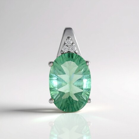 Ciondolo in argento con Fluorite Verde