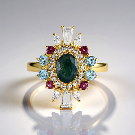 Anello in argento con Grandidierite (Adela Silber)