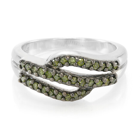 Bague pour homme en argent et Diamant fantaisie