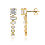 Weißer Topas-Silberohrringe