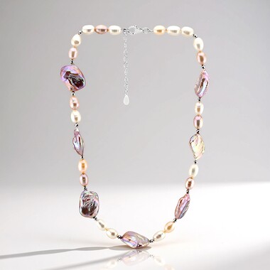 Keshi pearl Silver Necklace (TPC)