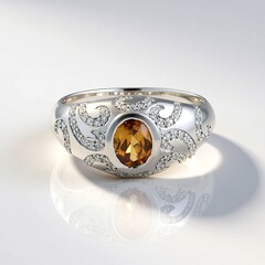 Anello in argento con Zircone Mandarino