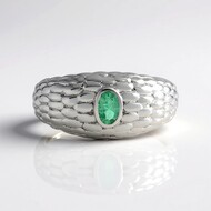 Bague en argent et Emeraude de Russie (SAELOCANA)