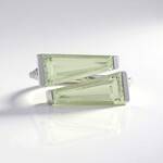 Anello in argento con Ametista Verde