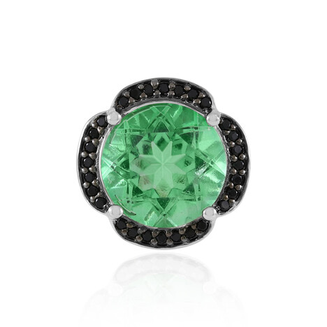 Colgante en plata con Cuarzo verde esmeralda