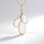 Collana in argento con Quarzo Bianco (KM by Juwelo)