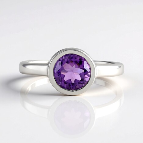 Anello in argento con Ametista Uruguay