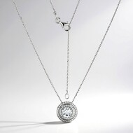Collar en plata con Topacio blanco (Adela Silber)