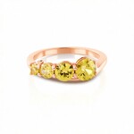 Anillo en plata con Zircón amarillo