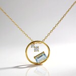 Collana in oro con Acquamarina Brasiliana AAA (CIRARI)