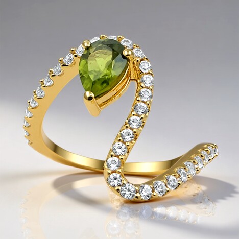 Anello in argento con Idocrasio