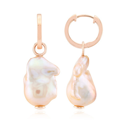 Orecchini in argento con Perla d'Acqua Dolce Porpora (TPC)