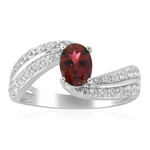 Anillo en plata con Turmalina rosa de Brasil (de Melo Essence)