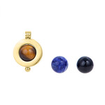 Edelstein-Silberanhänger