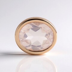 Ciondolo in argento con Quarzo Rosa (MONOSONO COLLECTION)