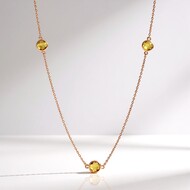 Collier en argent et Citrine brandy (Adela Silber)