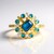 Anello in argento con Apatite Blu Neon