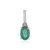 Russian Emerald Silver Pendant
