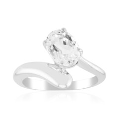 Weißer Kunzit-Silberring