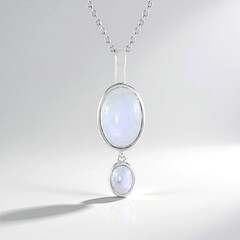 Collana in argento con Pietra di Luna Blu
