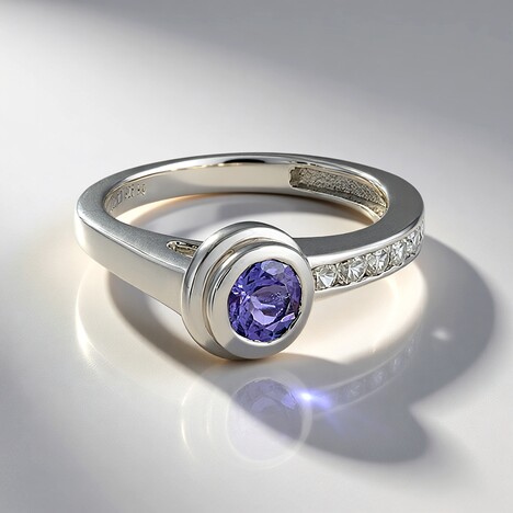 Anello in argento con Tanzanite