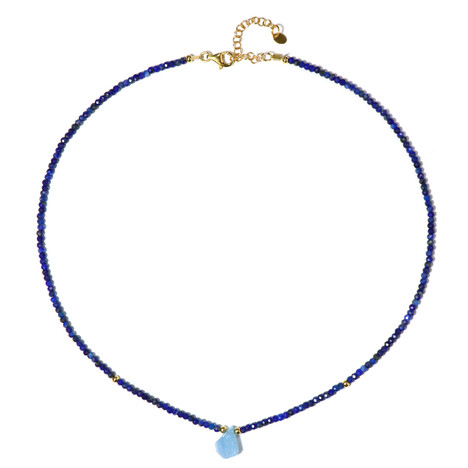 Edelstein-Silberhalskette