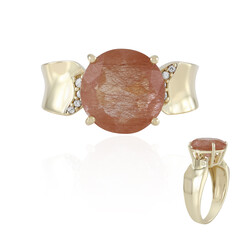 Bague en argent et Quartz rutile cuivré