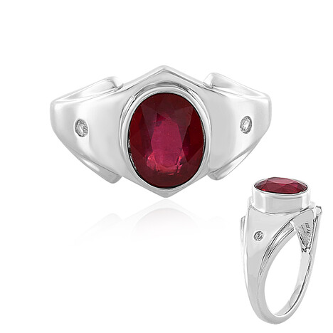 Anillo en plata con Rubí de Bemainty