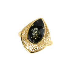 Baltic Amber Silver Ring