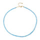 Collier en argent et Apatite bleu néon