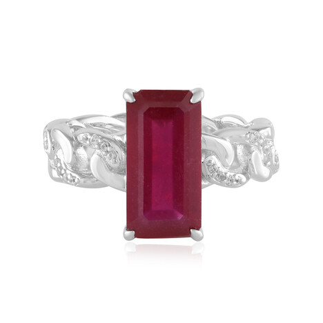 Zilveren ring met een Madagaskar Robijn (de Melo Essence)