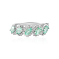 Bague en argent et Emeraude de Russie