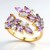 Anello in oro con Zaffiro Ceylon Porpora (non riscaldato)