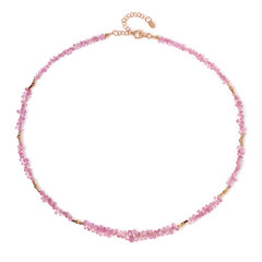 Ceylon Pink Sapphire Silver Necklace